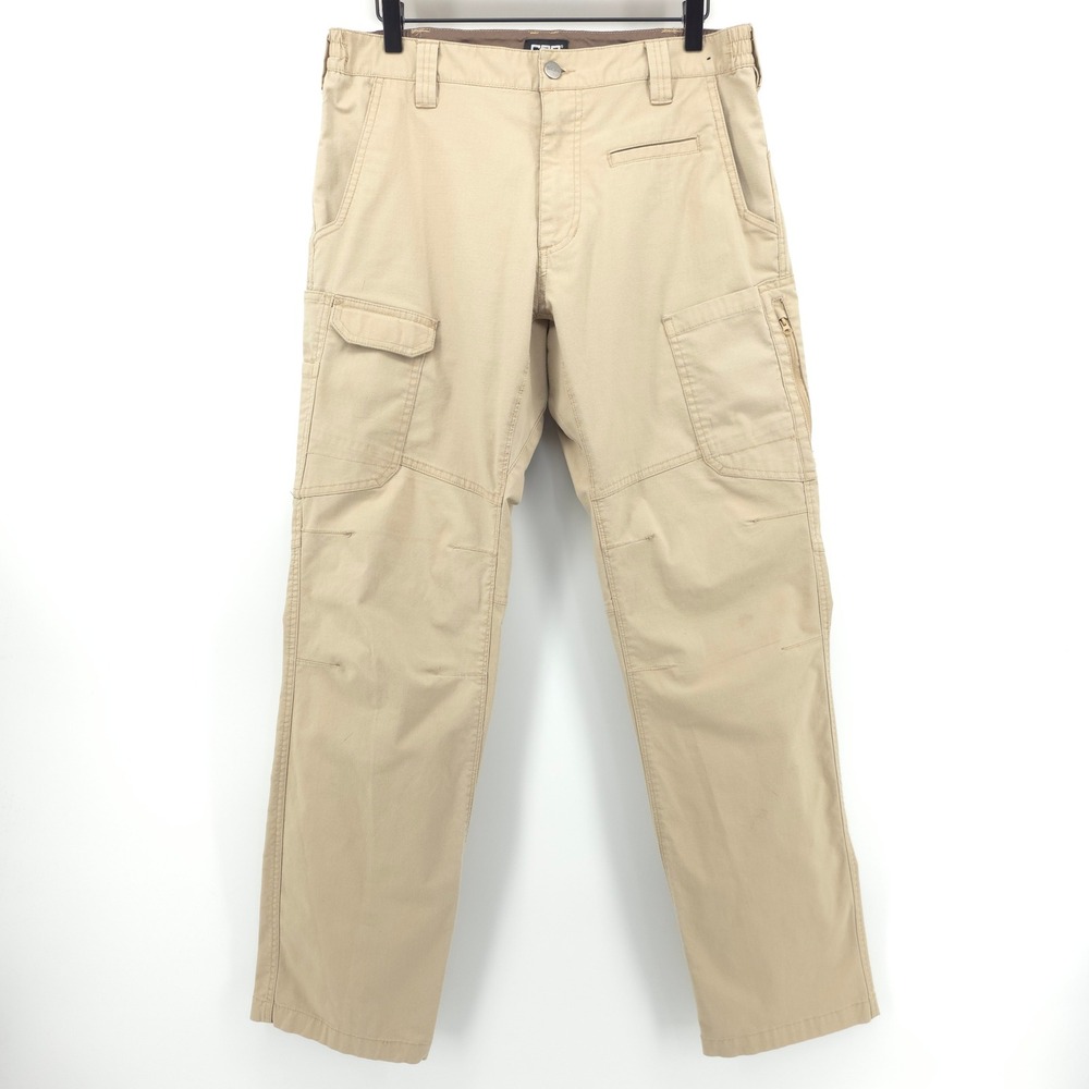 CQR Mens Tactical Cargo Pants 32x32 Tan Ripstop Utility Workwear